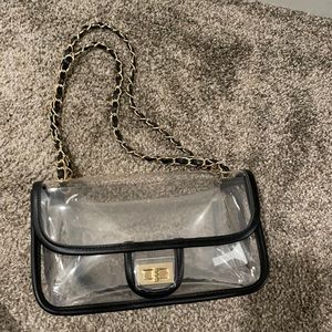 New PVC clear see through transparent bag purse